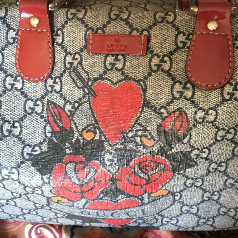 Authentic Gucci Boston Tattoo Rose Heart handbag - Picture 4 of 4